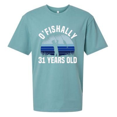 Ofishally 31 Years Old Fisherman 31st Birthday Fishing Sueded Cloud Jersey T-Shirt