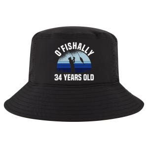 Ofishally 34 Years Old Fisherman 34th Birthday Fishing Cool Comfort Performance Bucket Hat