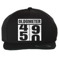Oldometer 4950s 50th Birthday Tees Funny Gifts Idea Wool Snapback Cap