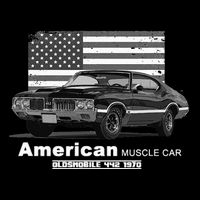 Oldsmobile 442 American Muscle Car 60s 70s Old Is Gold Cooling Performance Crew T-Shirt