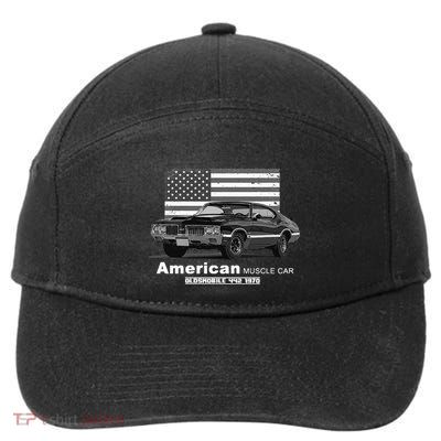 Oldsmobile 442 American Muscle Car 60s 70s Old Is Gold 7-Panel Snapback Hat