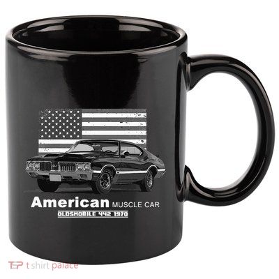 Oldsmobile 442 American Muscle Car 60s 70s Old Is Gold 11oz C Handle Ceramic Mug
