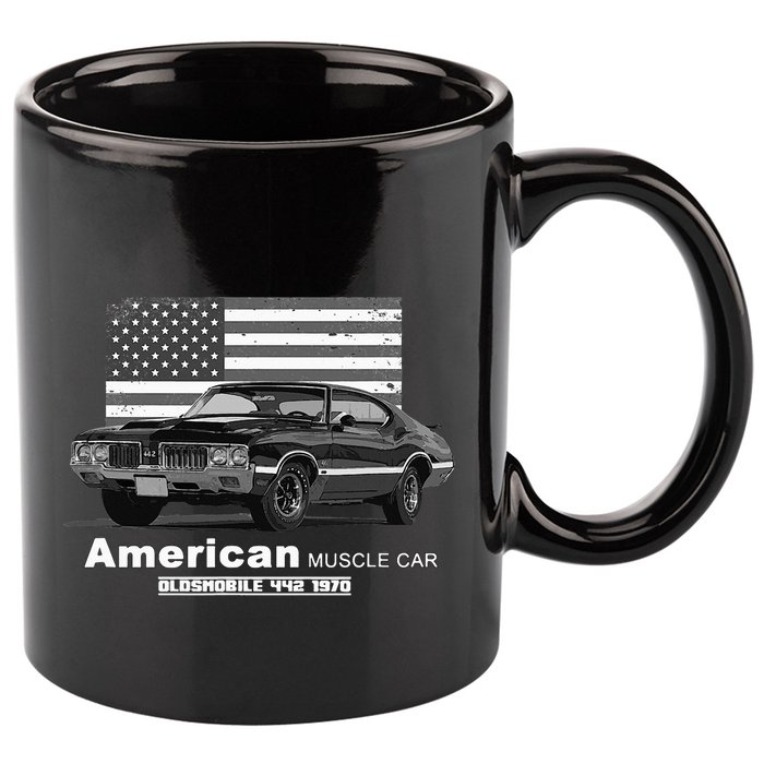 Oldsmobile 442 American Muscle Car 60s 70s Old Is Gold 11oz C Handle Ceramic Mug