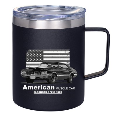 Oldsmobile 442 American Muscle Car 60s 70s Old Is Gold 12oz Stainless Steel Coffee Mug