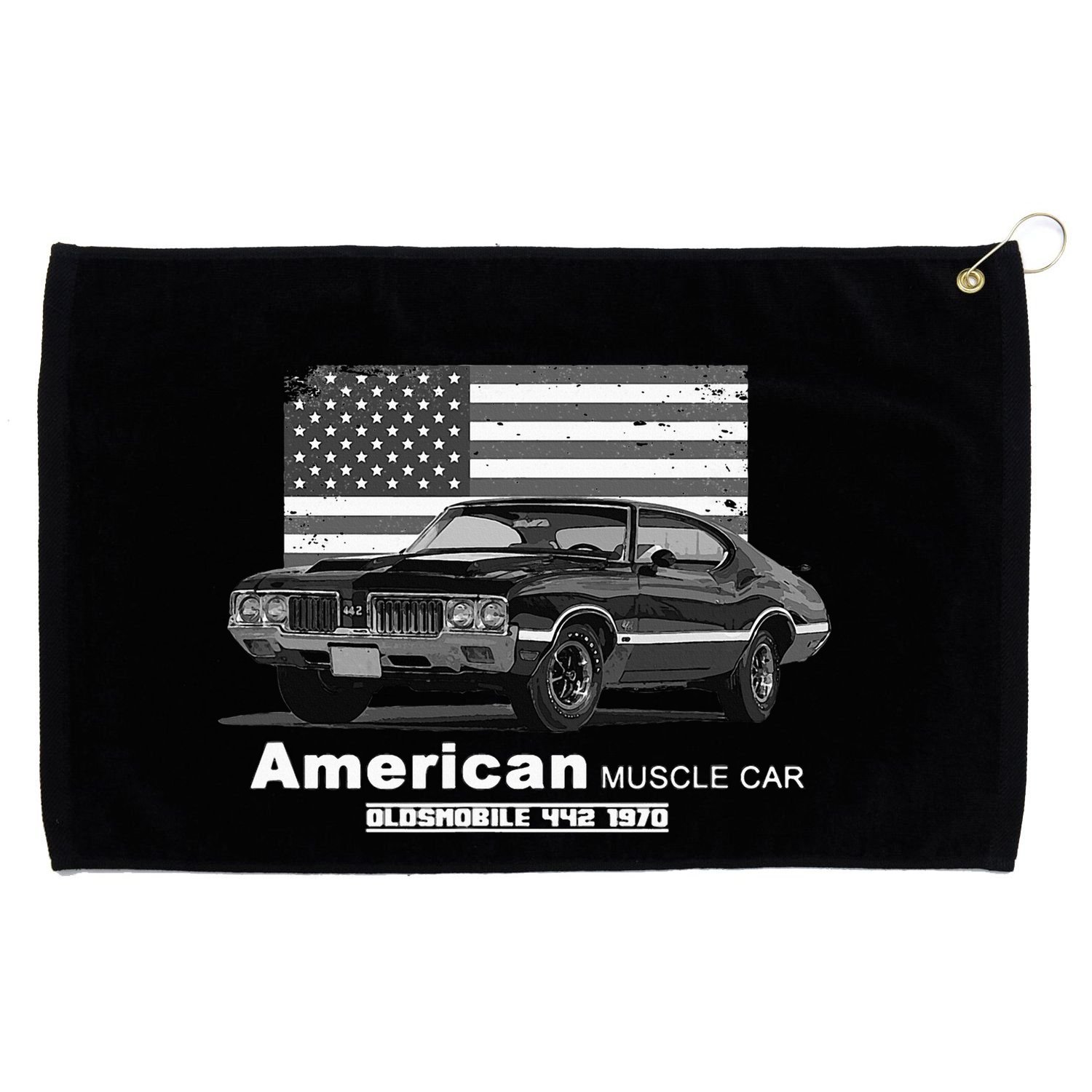Oldsmobile 442 American Muscle Car 60s 70s Old Is Gold Grommeted Golf Towel
