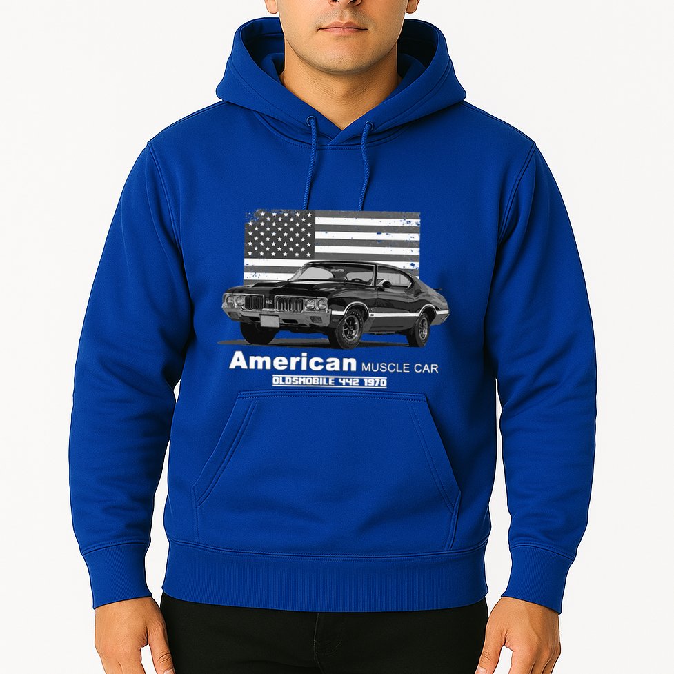 Oldsmobile 442 American Muscle Car 60s 70s Old Is Gold Hoodie