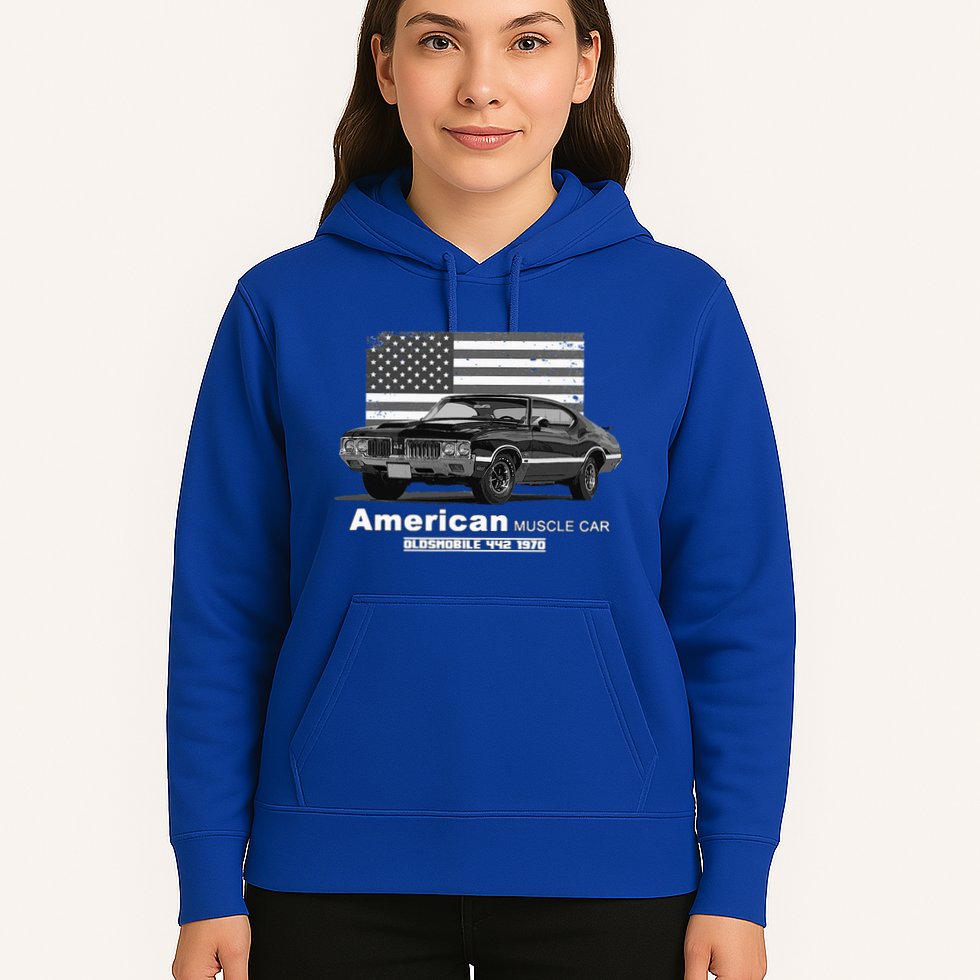 Oldsmobile 442 American Muscle Car 60s 70s Old Is Gold Hoodie