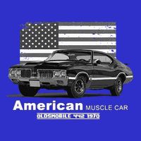 Oldsmobile 442 American Muscle Car 60s 70s Old Is Gold Hoodie