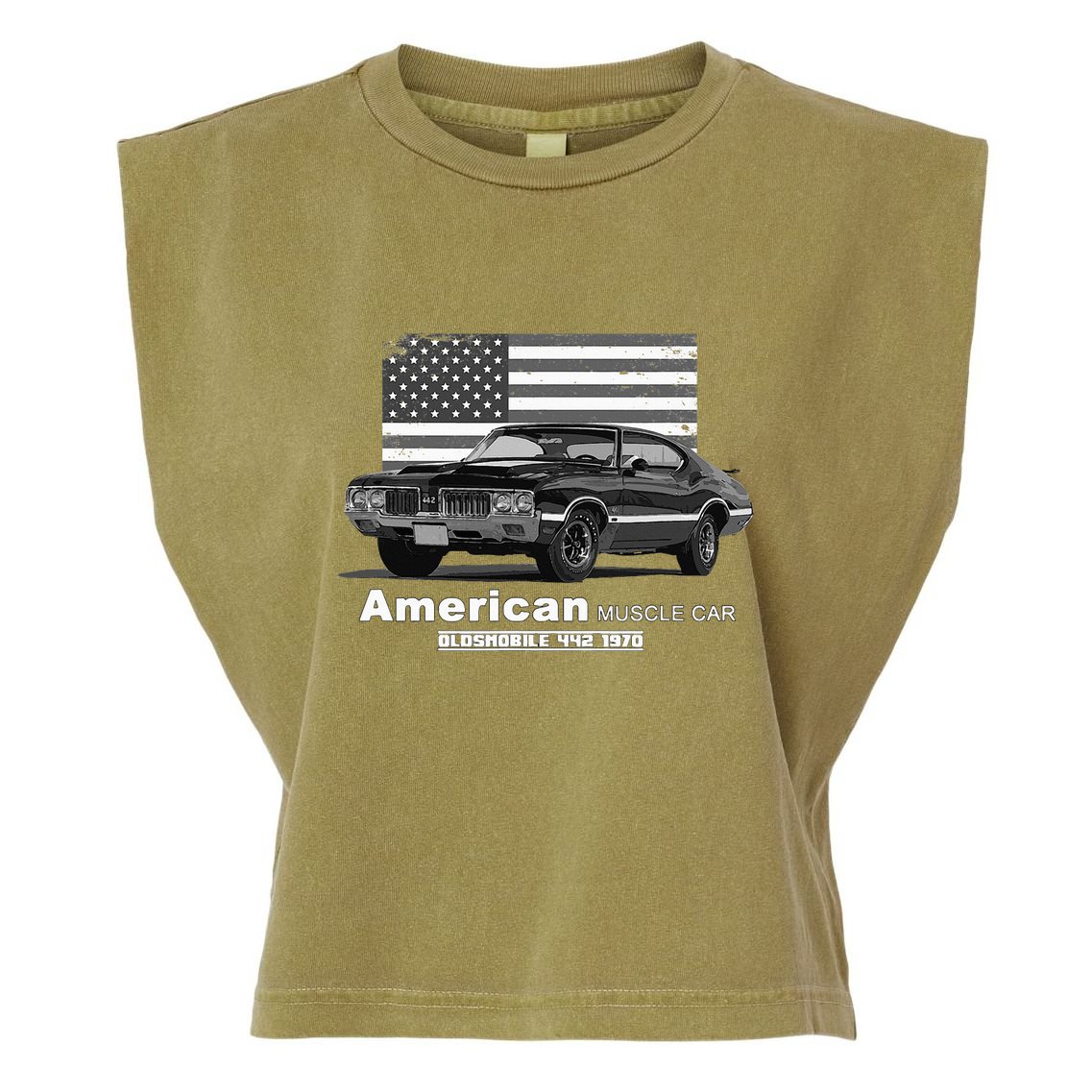 Oldsmobile 442 American Muscle Car 60s 70s Old Is Gold Garment-Dyed Women's Muscle Tee