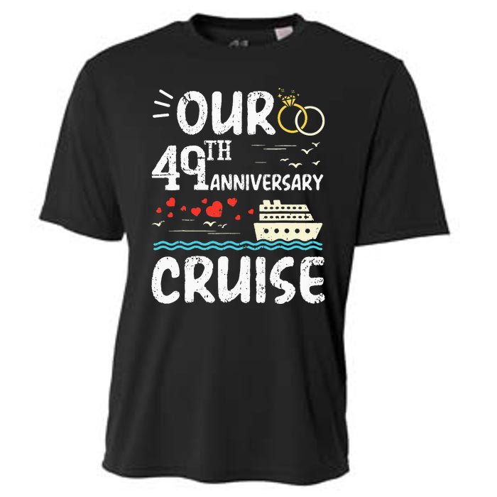 Our 49th Anniversary Cruise Trip Wedding Husband Wife Couple Cooling Performance Crew T-Shirt