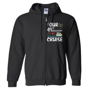 Our 49th Anniversary Cruise Trip Wedding Husband Wife Couple Full Zip Hoodie