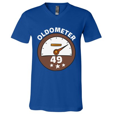 Oldometer 49 Gift V-Neck T-Shirt