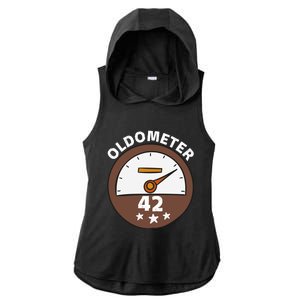 Oldometer 42 Gift Ladies PosiCharge Tri-Blend Wicking Draft Hoodie Tank