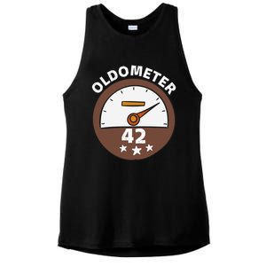 Oldometer 42 Gift Ladies PosiCharge Tri-Blend Wicking Tank