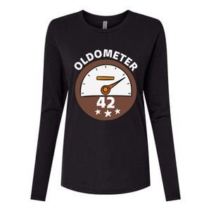 Oldometer 42 Gift Womens Cotton Relaxed Long Sleeve T-Shirt