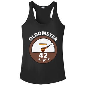 Oldometer 42 Gift Ladies PosiCharge Competitor Racerback Tank