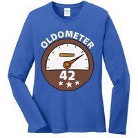 Oldometer 42 Gift Ladies Long Sleeve Shirt