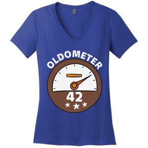 Oldometer 42 Gift Women's V-Neck T-Shirt