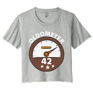 Oldometer 42 Gift Women's Crop Top Tee