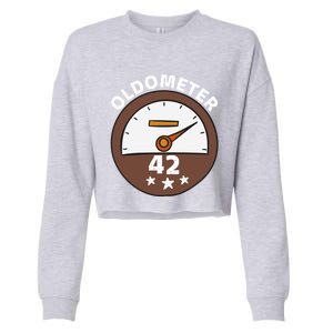 Oldometer 42 Gift Cropped Pullover Crew