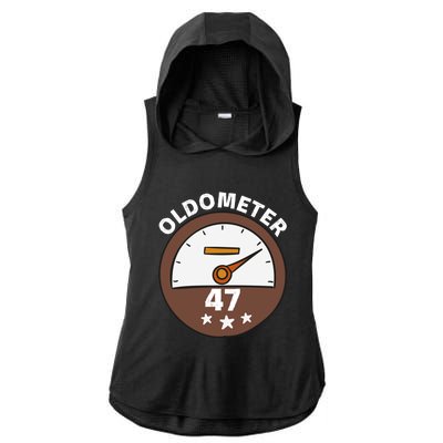 Oldometer 47 Meaningful Gift Ladies PosiCharge Tri-Blend Wicking Draft Hoodie Tank