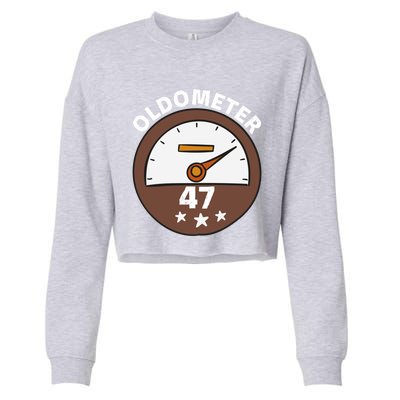 Oldometer 47 Meaningful Gift Cropped Pullover Crew