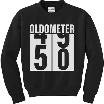 Oldometer 49 To 50 Fun Kids Sweatshirt