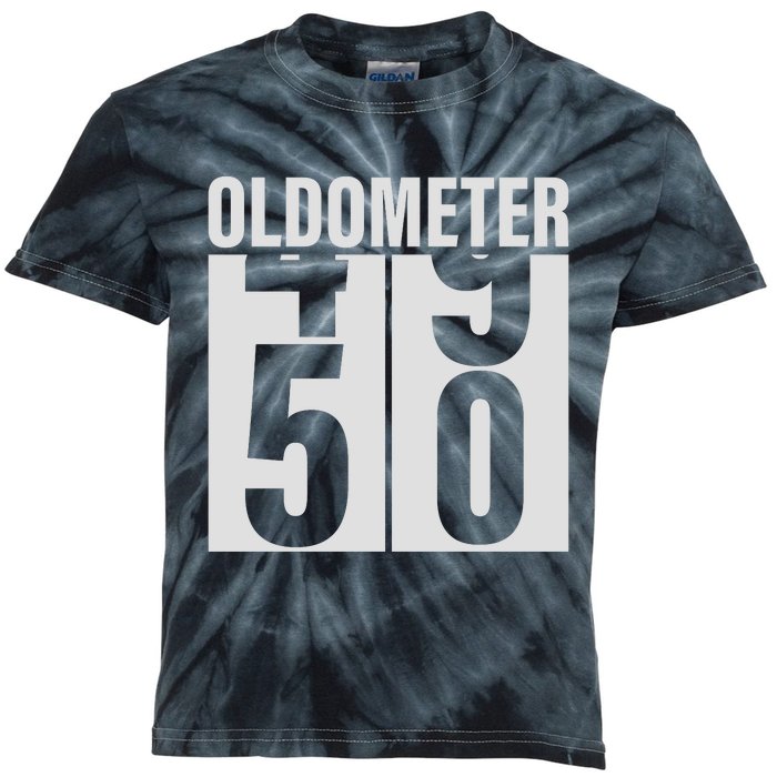 Oldometer 49 To 50 Fun Kids Tie-Dye T-Shirt