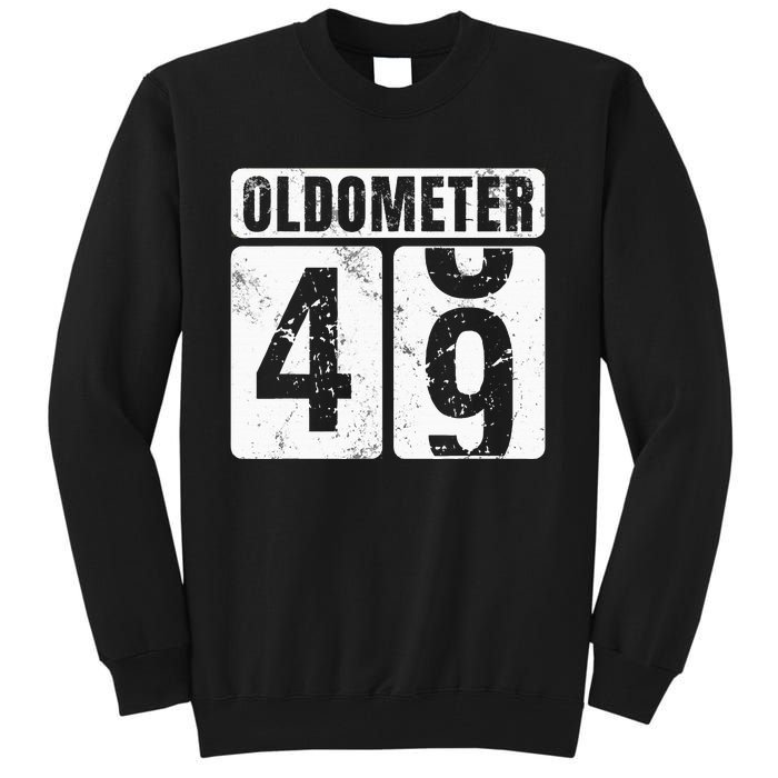 Oldometer 49 Vintage Funny 49th Birthday Gift Idea Tall Sweatshirt