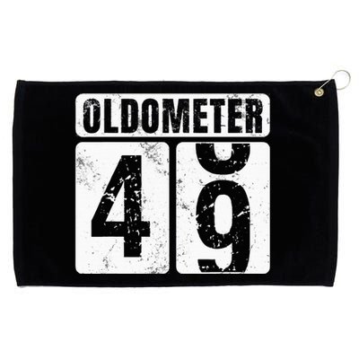 Oldometer 49 Vintage Funny 49th Birthday Gift Idea Grommeted Golf Towel