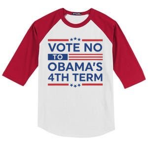 ObamaS 4th Vote No To ObamaS 4th Term Trump 2024 Kids Colorblock Raglan Jersey