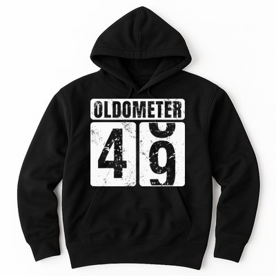 Oldometer 49 Vintage Funny 49th Birthday Gift Idea Hoodie