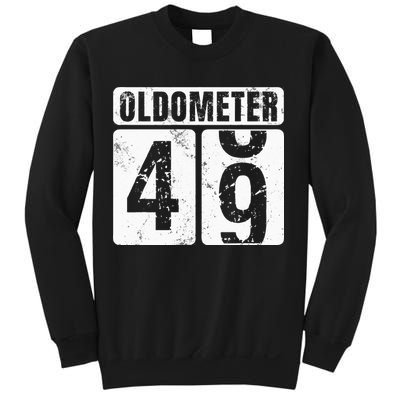 Oldometer 49 Vintage Funny 49th Birthday Gift Idea Sweatshirt