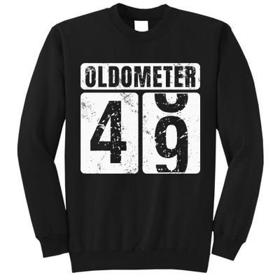 Oldometer 49 Vintage Funny 49th Birthday Gift Idea Tall Sweatshirt