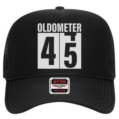 Oldometer 45 Years Fun High Crown Mesh Back Trucker Hat