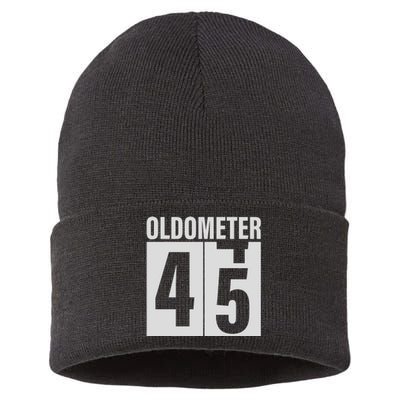 Oldometer 45 Years Fun Sustainable Knit Beanie