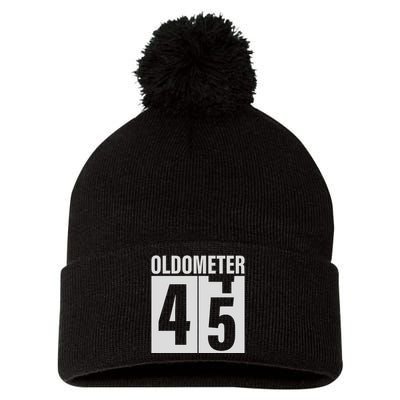 Oldometer 45 Years Fun Pom Pom 12in Knit Beanie