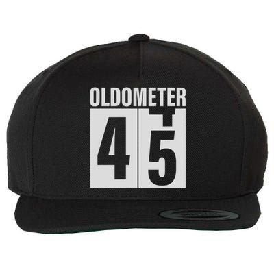 Oldometer 45 Years Fun Wool Snapback Cap