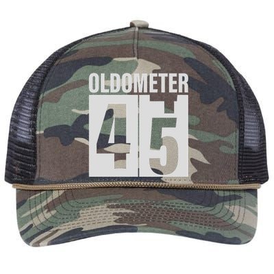 Oldometer 45 Years Fun Retro Rope Trucker Hat Cap