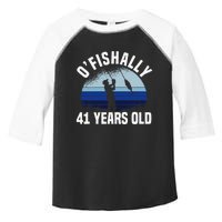 Ofishally 41 Years Old Fisherman 41st Birthday Fishing Toddler Fine Jersey T-Shirt