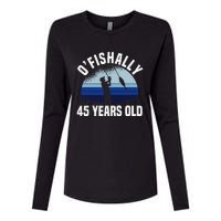 Ofishally 45 Years Old Fisherman 45th Birthday Fishing Womens Cotton Relaxed Long Sleeve T-Shirt