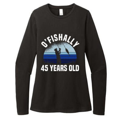 Ofishally 45 Years Old Fisherman 45th Birthday Fishing Womens CVC Long Sleeve Shirt