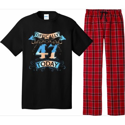 Offically 47 Years Old Today 47th Birthday Gift Pajama Set