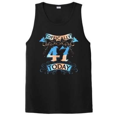 Offically 47 Years Old Today 47th Birthday Gift PosiCharge Competitor Tank