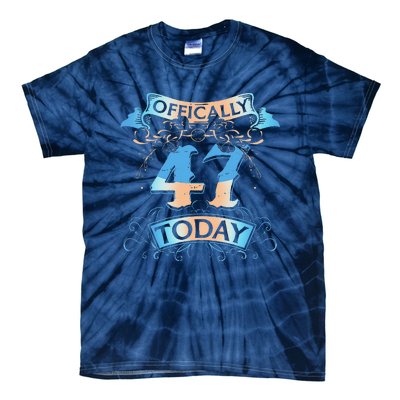 Offically 47 Years Old Today 47th Birthday Gift Tie-Dye T-Shirt