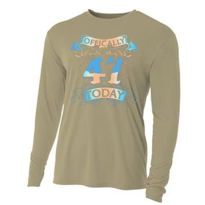 Offically 47 Years Old Today 47th Birthday Gift Cooling Performance Long Sleeve Crew