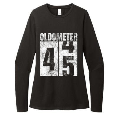 Oldometer 44-45 yrs old Man Woman Bday Graphic 45th Birthday Womens CVC Long Sleeve Shirt