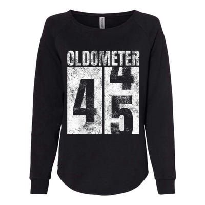 Oldometer 44-45 yrs old Man Woman Bday Graphic 45th Birthday Womens California Wash Sweatshirt