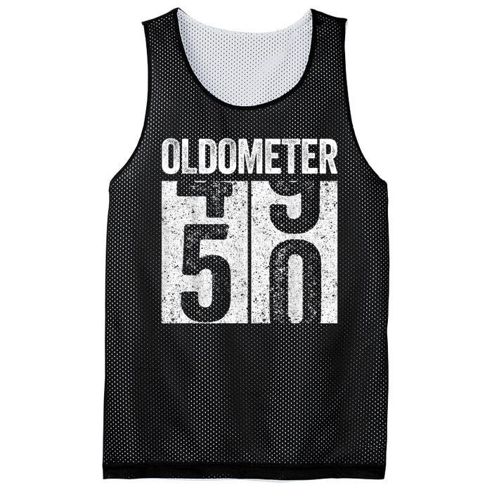 Oldometer 50  50th Birthday Mesh Reversible Basketball Jersey Tank