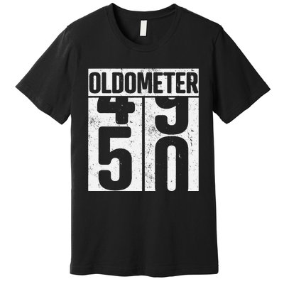 Oldometer 50 50th Birthday Oldometer Premium T-Shirt